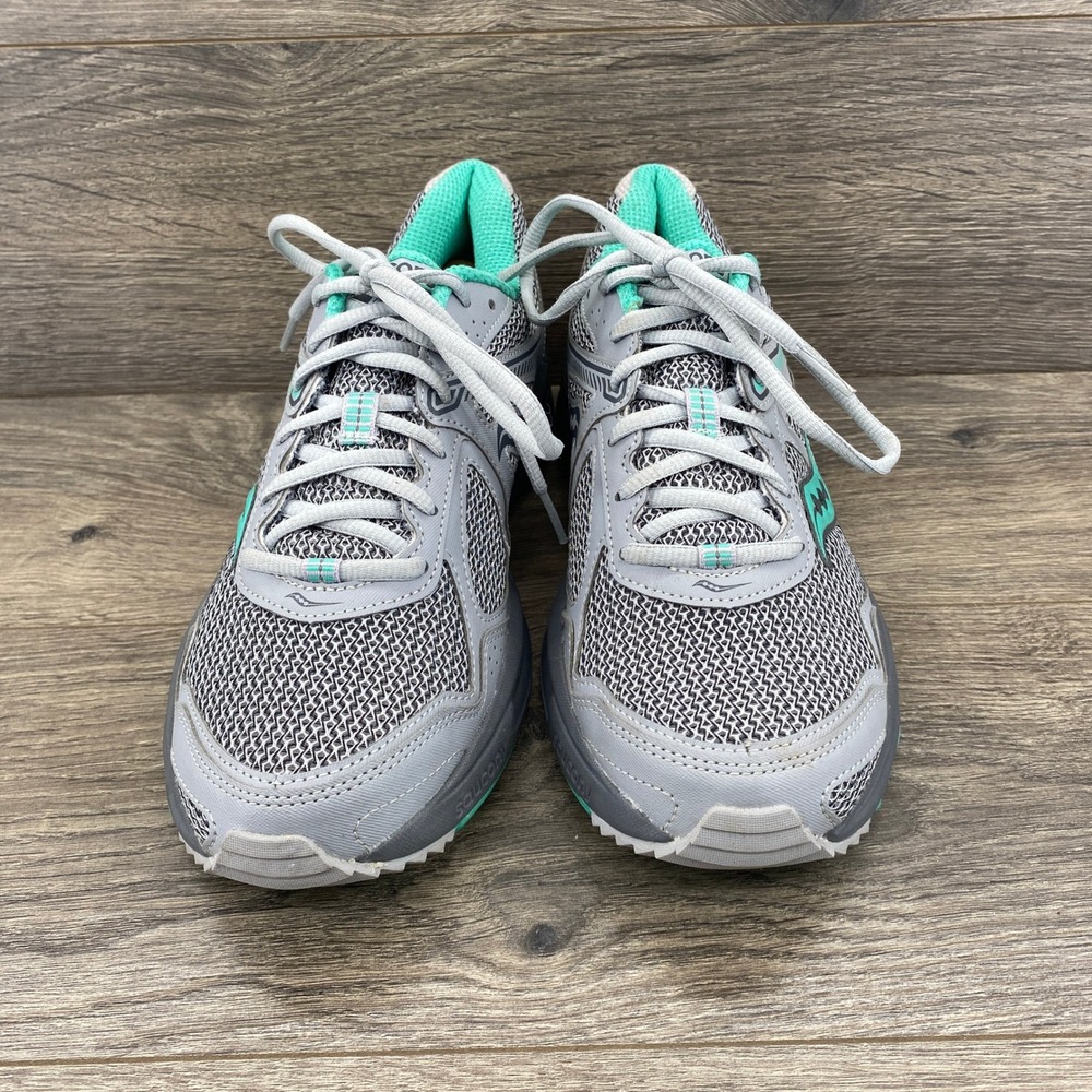 Saucony Cohesion Running Shoes Womens 10 Grey Teal Mesh Athletic Sneakers - Picture 7 of 9